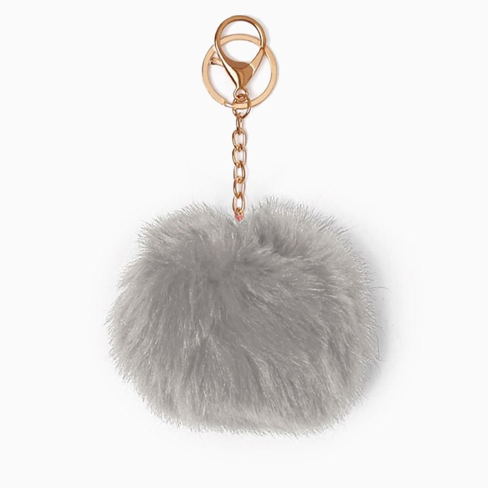 Slate Grey Fur Charm